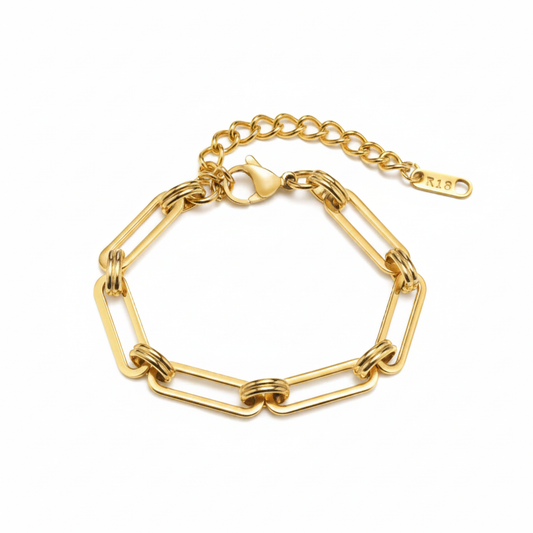 Gold Chain Link Bracelet - Clean