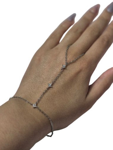Flower Bracelet and Ring Chain