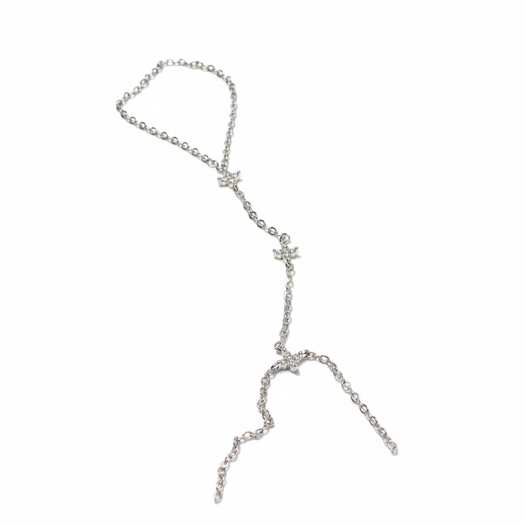 Silver Chain Bracelet - White Background
